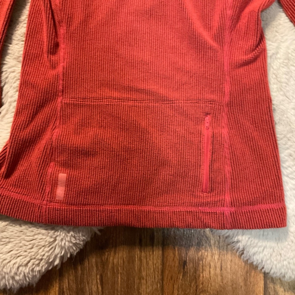 Zella Active Hoodie Pullover Top Size Small Salmon 1/4 Zip Thumb Hole Long Slve - Picture 7 of 10